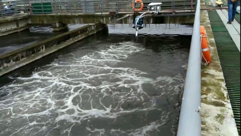 藍海愛(ài)爾? 四川某地 推流攪拌曝氣機現場(chǎng)視頻